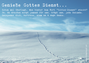 Geniesse Gottes Dienst